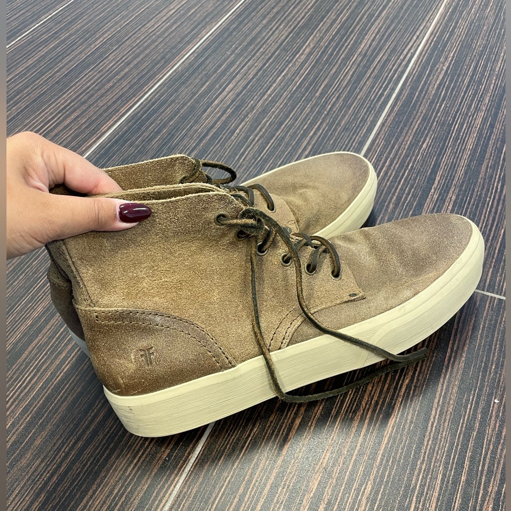 frye suede sneakers